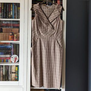 Midi Portrait Dress with Pockets by Chaiken / Size 8 / Plaid